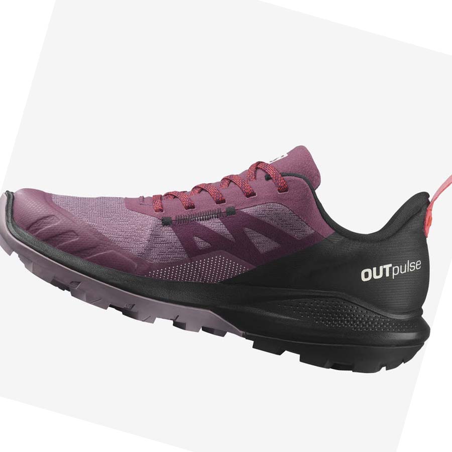 Salomon WoOUTPULSE GORE-TEX Kadın Yürüyüş Ayakkabısı Mor | TR 2838WNB